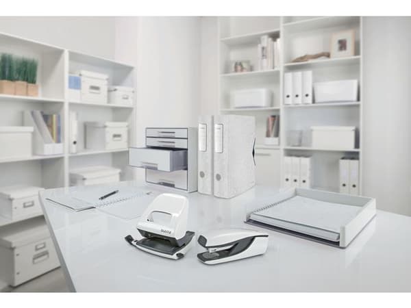Häftapparat LEITZ WOW 5502 30ark pärlvit