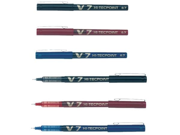 Bläckkulpenna PILOT Hi-Tec V7 0,7 blå 12st