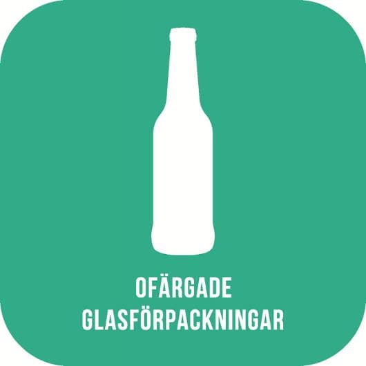 Dekal NORDEX ofärgad glasförpackning