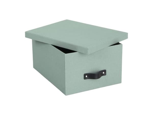 Förvaringsbox m.lock kartong Mint