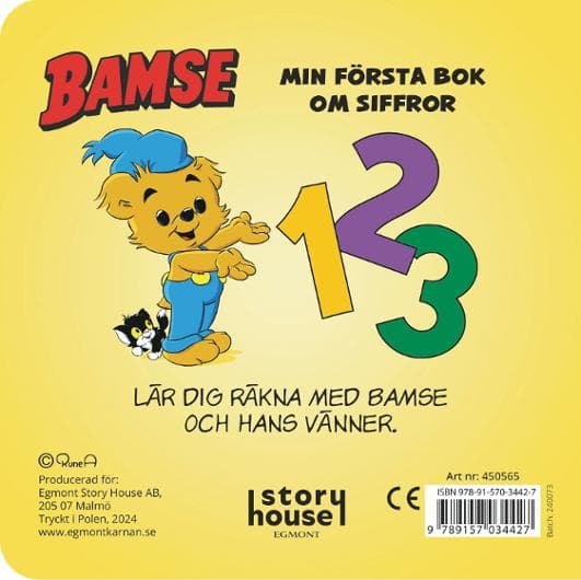 Bok BAMSE min första sifferbok
