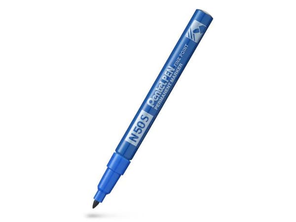 Märkpenna perm. PENTEL N50S rund blå