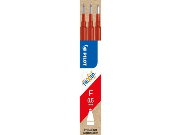 Refill PILOT Frixion 0,5mm röd 3/fp