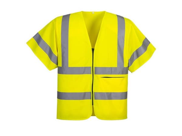 Varselväst zip PW C372 gul 2XL kl 2/3