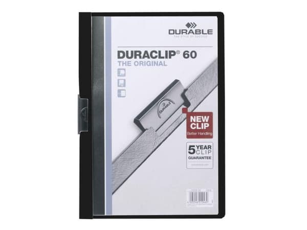 Klämmapp Duraclip 2209 A4 6mm svart 25st