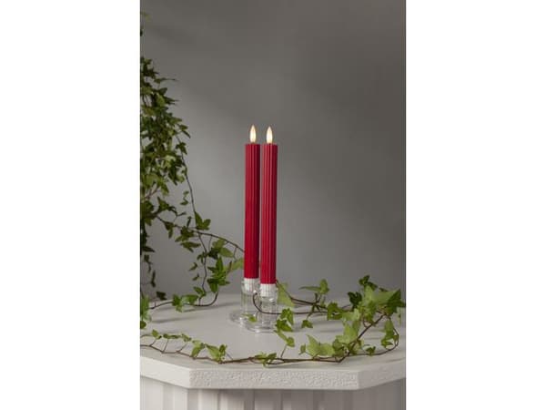 Antikljus STAR T Stripe LED 25cm röd