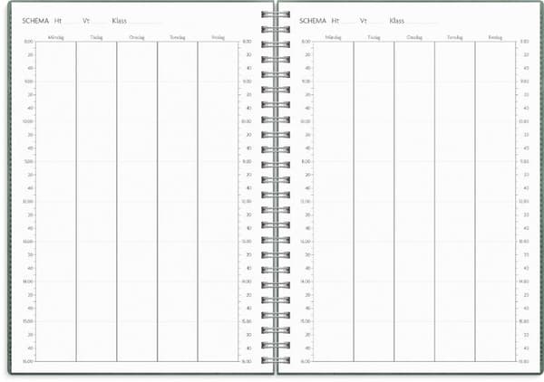 Kalender Study Twist A5 grön 26/27
