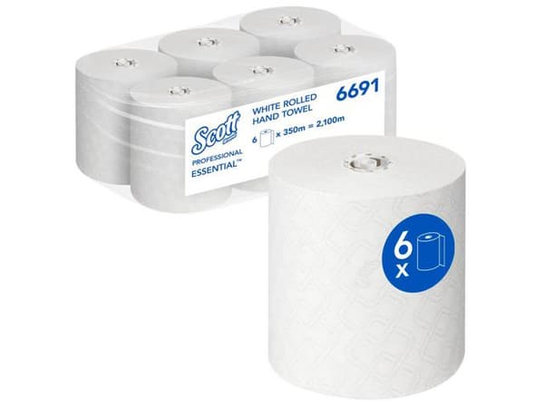 Handduk SCOTT 6691 350m vit 6st