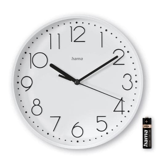 Väggur HAMA Salina 22cm vit