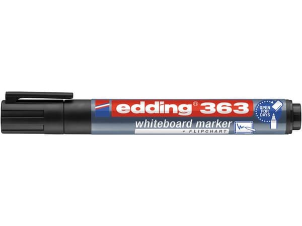 Whiteboardpenna EDDING 363 svart 10st
