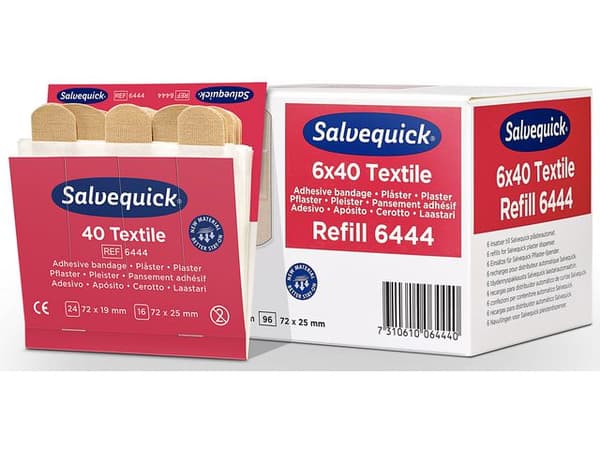 Plåster SALVEQUICK refill textil 40/fp 6st