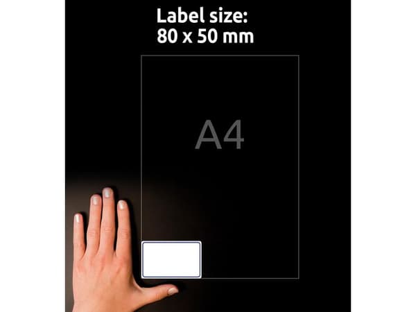 Namnskylt AVERY blå 80x50mm 200/fp
