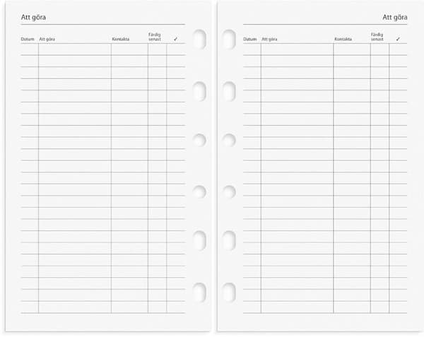 Compact Systemkalender 2027 skinn svart