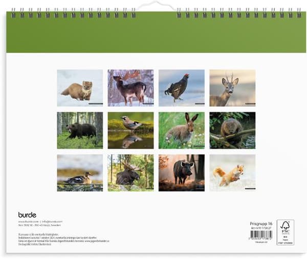 Väggkalender Jaktkalender 2027