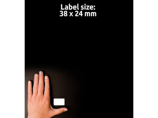 Etikett AVERY handskr 24x38mm vit 522/fp