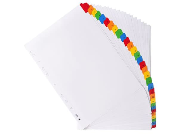 Kartongregister EXACOMPTA 1-31 multifärg 10st