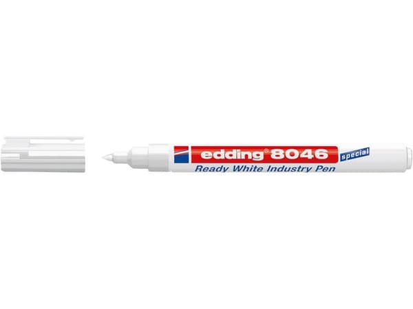 Märkpenna EDDING 8046 industri 1-3mm vit 10st