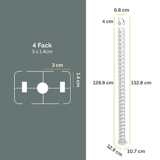 Kabelsamlare FELLOWES CableSpine vit