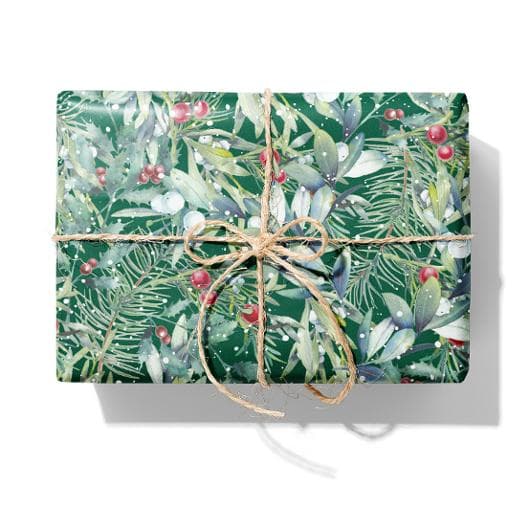 Julpapper Winter green 57cmx154m
