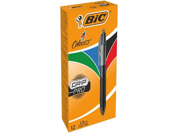 Kulpenna BIC 4 Colours Grip Pro 1mm 12st