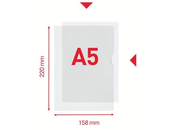 Aktmapp ESSELTE A5 0,115 klar 100/fp