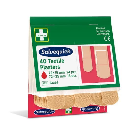 Plåster SALVEQUICK refill textil 40/fp 6st