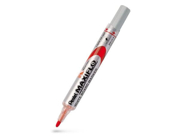 Whiteboardpenna PENTEL Maxiflo 2mm röd 12st