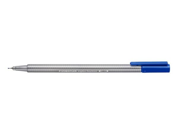Fineliner STAEDTLER triplus blå 10st