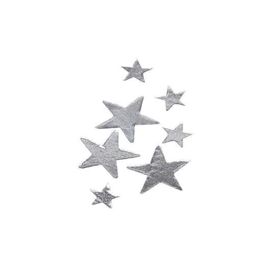 Stickers stjärnor silver 25mm 108/fp