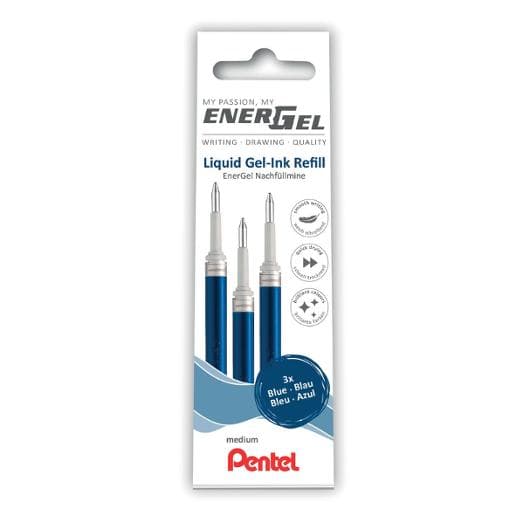 Refill PENTEL EnerGel needle svart 3/fp