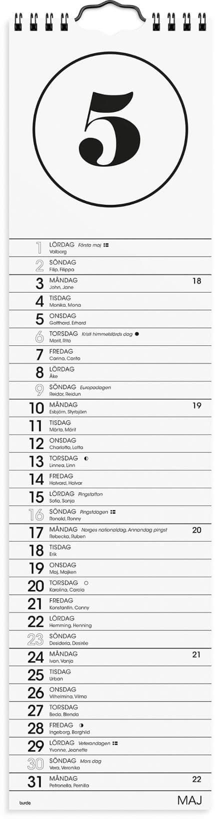 Väggkalender Simple 2027