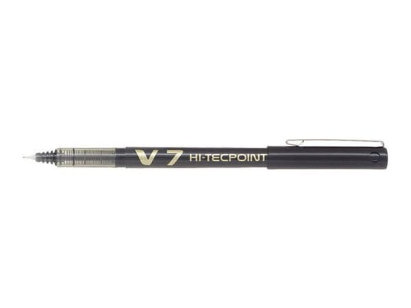 Bläckkulpenna PILOT Hi-Tec V7 0,7 svart 12st