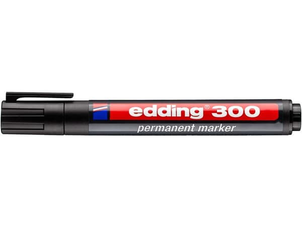 Märkpenna EDDING 300 svart 10st