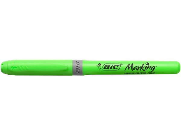 Överstrykningspenna BIC Grip Grön 12st