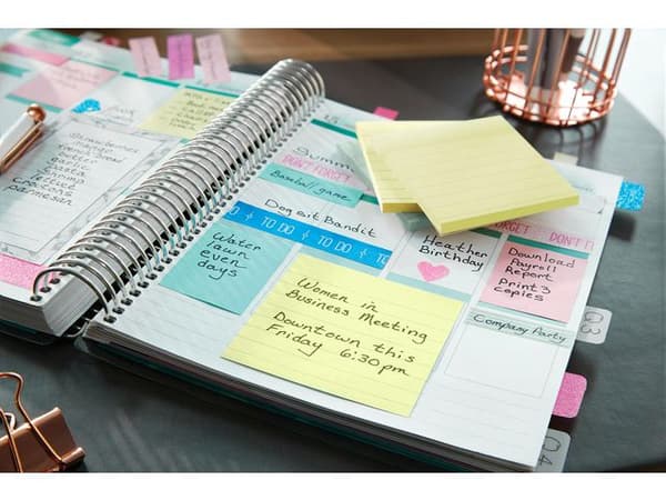 Notes POST-IT linjerat 102x152mm gul 6st
