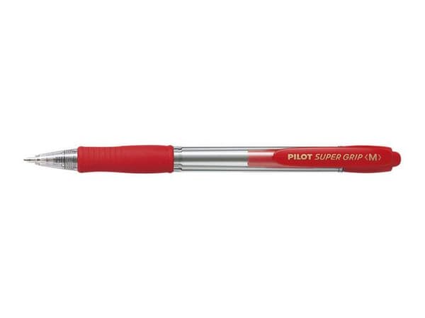 Kulpenna PILOT Super Grip med 1,0 röd 12st