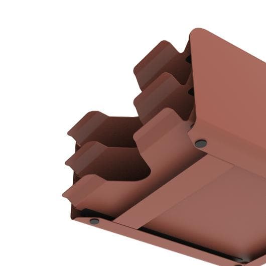 Brevkorg ALBA metall 3-facks A4 terrak