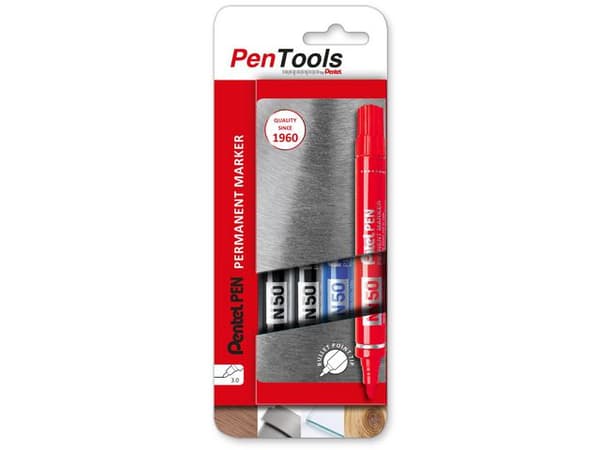 Märkpenna perm. PENTEL N50S rund blå