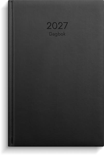 Dagbok 2027 konstläder svart