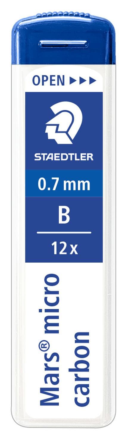 Reservstift STAEDTLER 0,7mm B 12/fp 12st