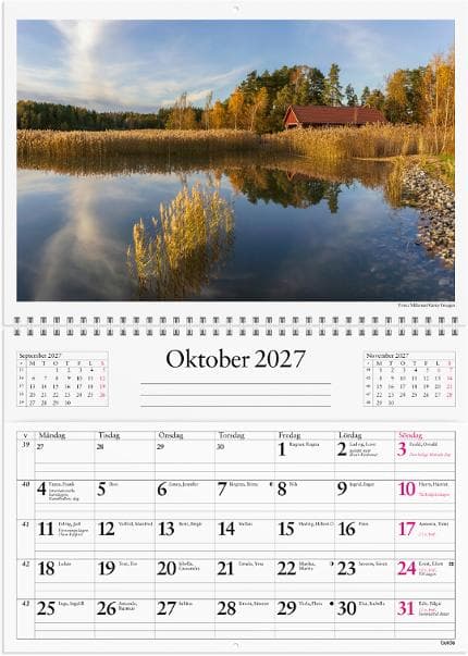 Väggkalender Väggficka 2027