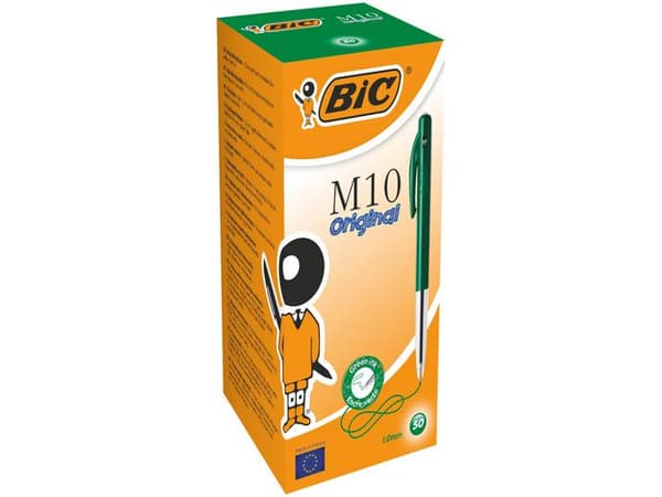 Kulpenna BIC Clic M10 1,0 grön 50st