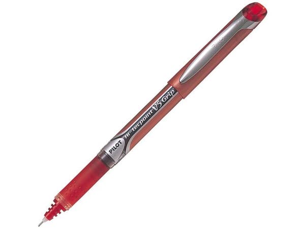 Bläckkulpenna PILOT Hi-Tec V5 Grip röd 12st