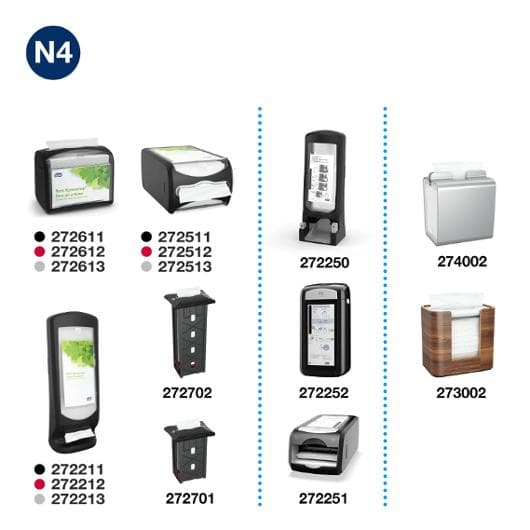 Servett TORK Pre N4 2-lags vit 500/fp