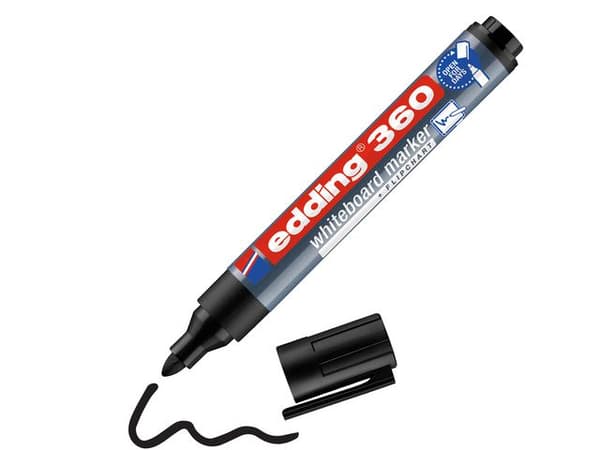 Whiteboardpenna EDDING 360 svart 10st
