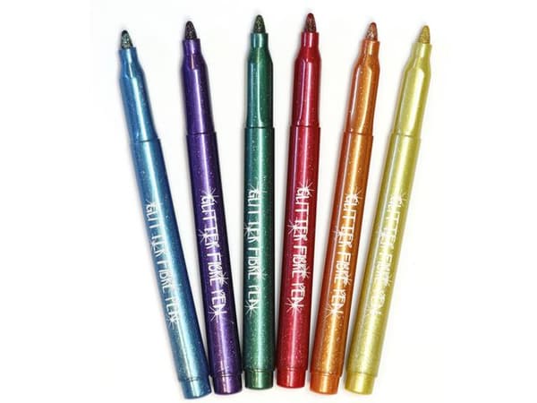 Fiberpennor Glitter 6/fp
