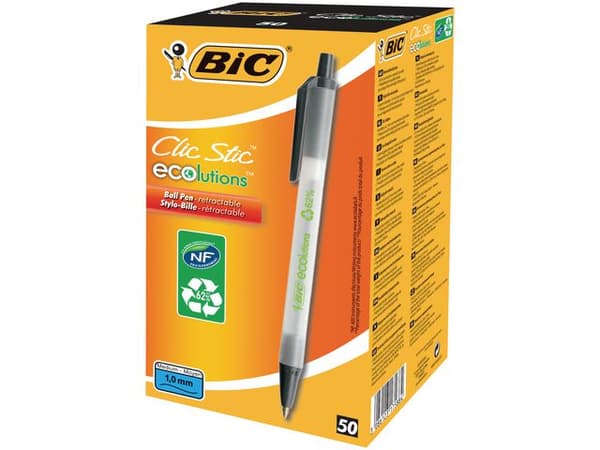 Kulpenna BIC ECOlutions Clic Stic 1,0 sv 50st