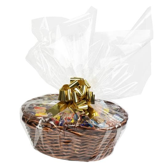 Godis Presentkorg brun inslaget 1,5kg