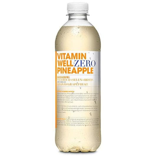 Dryck VITAMIN WELL Zero Pinapple 50cl 12st