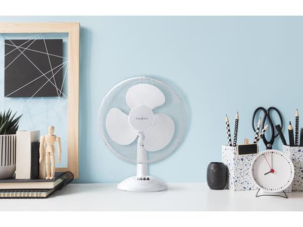 Bordsfläkt NEDIS 40 cm 45W plast vit